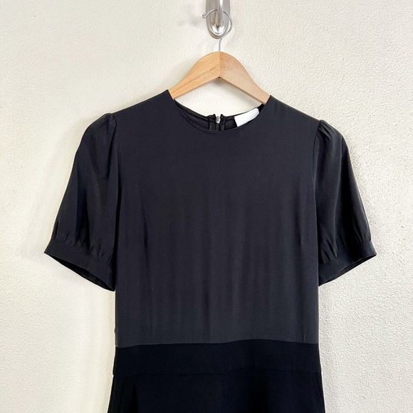 GWYN James Puff Sleeve Romper in Black - Picture 6 of 11